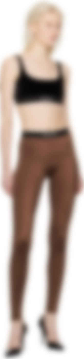 Brown Lustrous Leggings