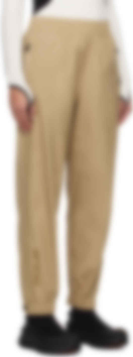 Beige Bonded Lounge Pants