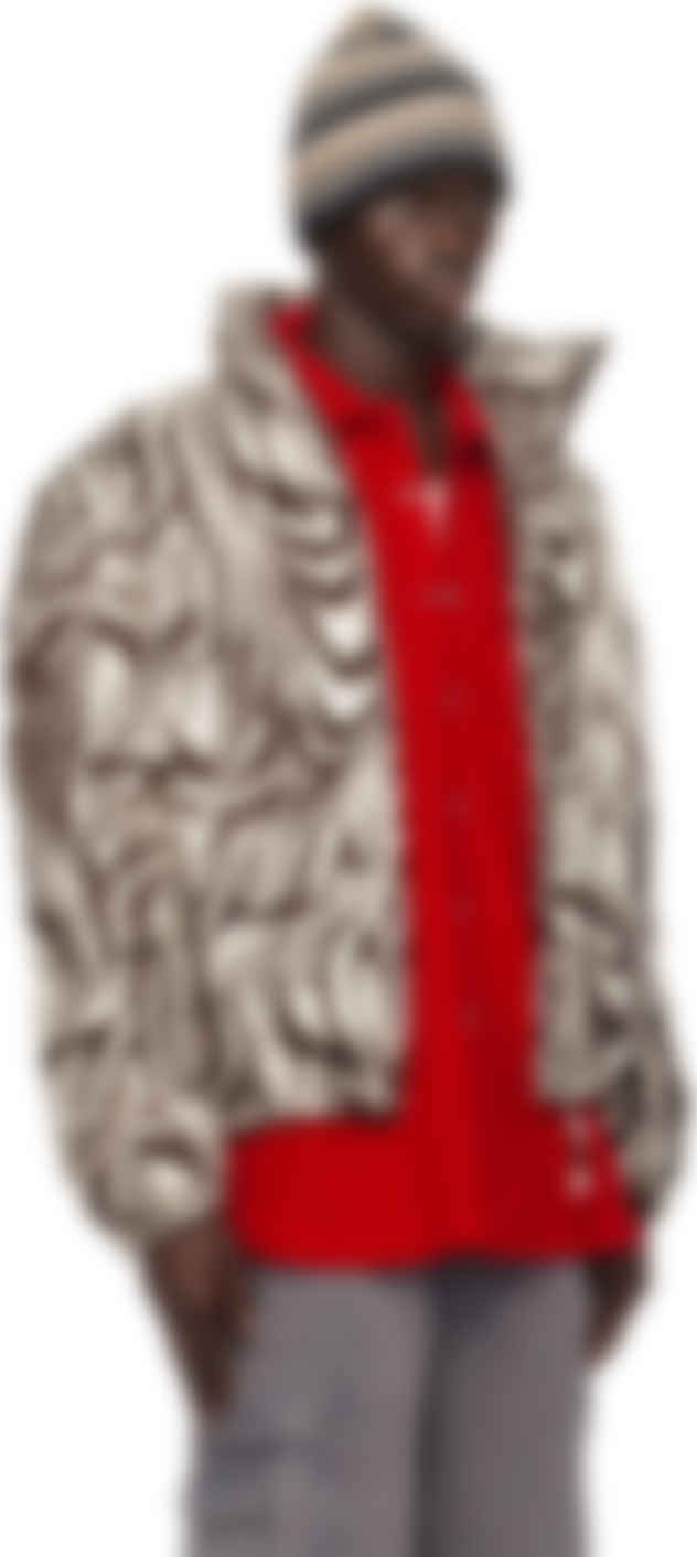 Black & White Zebra Quilted Puffer Jacket
