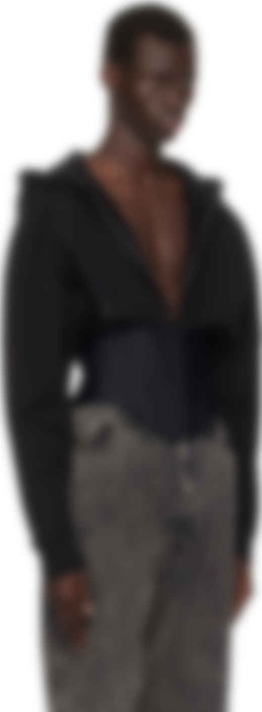 Black Corseted Hoodie