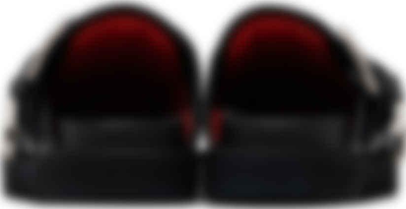 SSENSE Exclusive Black Eyelet Metal Sabot Loafers