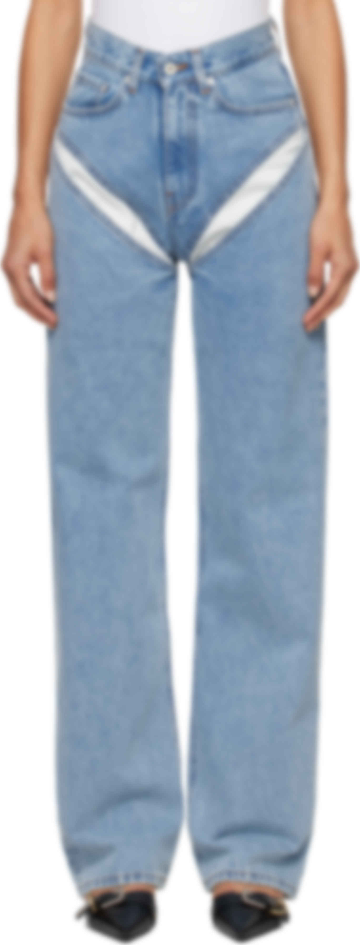 Blue Cut Out Jeans
