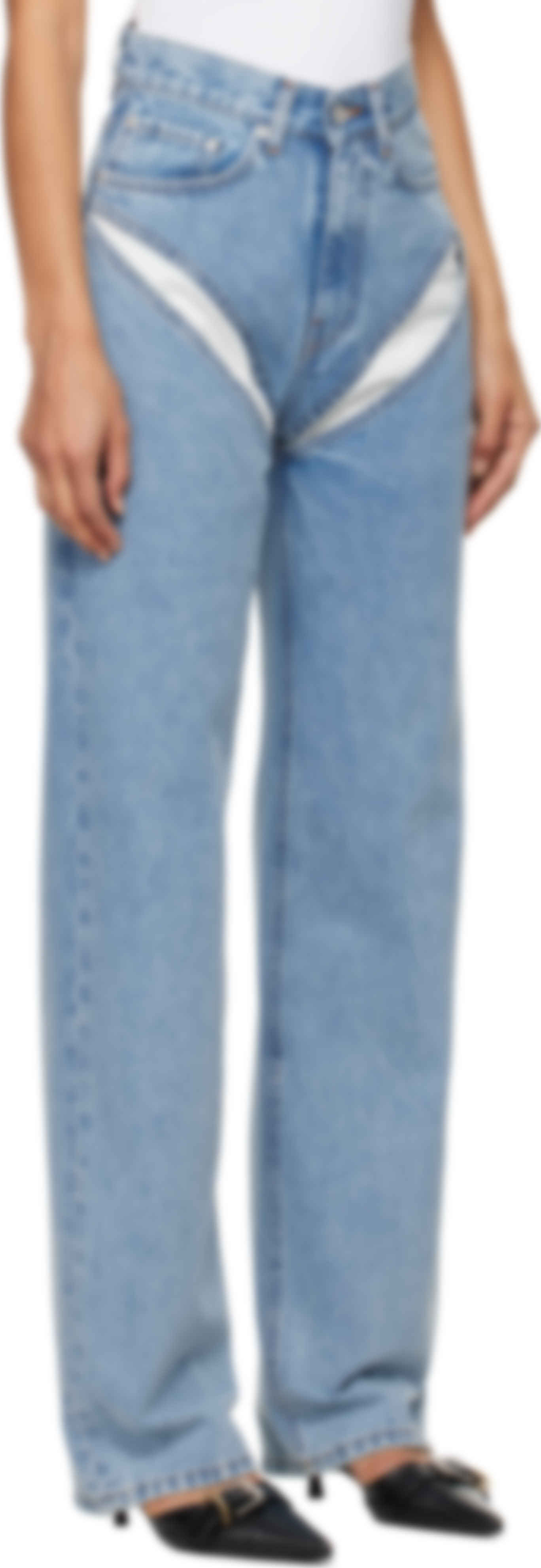 Blue Cut Out Jeans