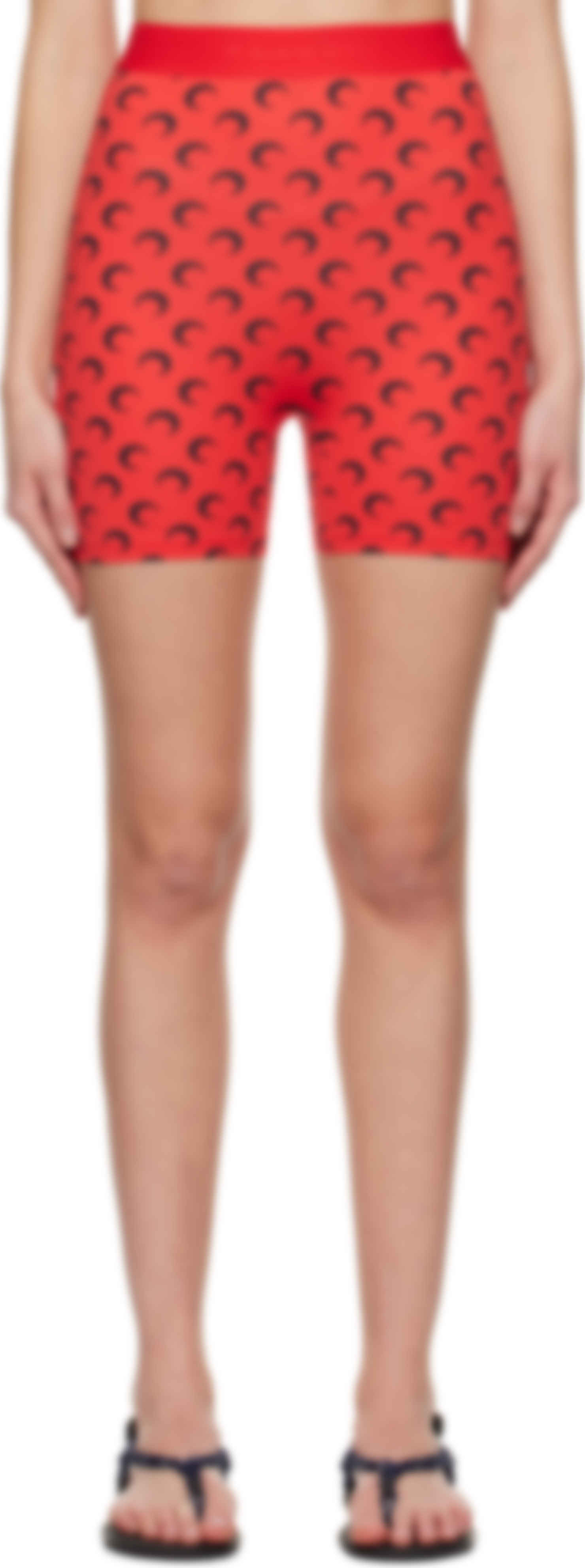 SSENSE Exclusive Red Recycled Moon Jersey Sport Shorts