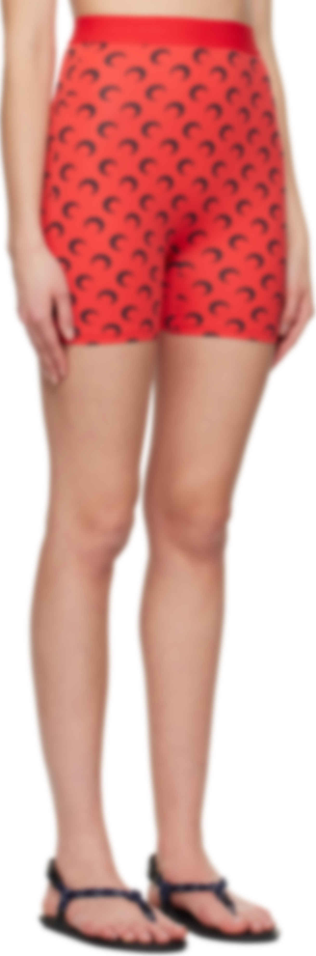 SSENSE Exclusive Red Recycled Moon Jersey Sport Shorts