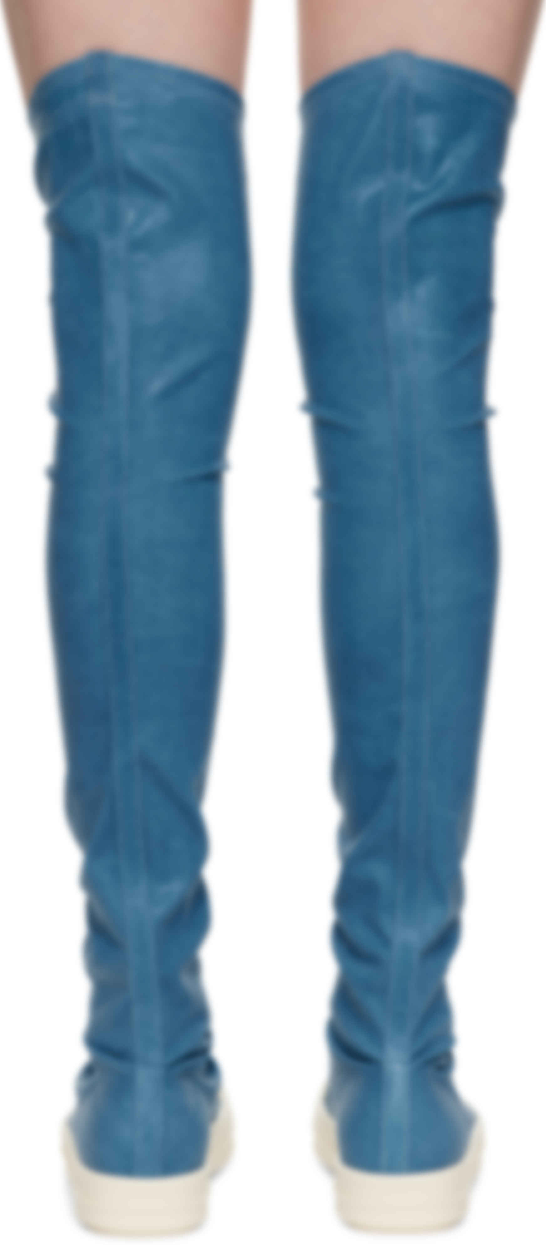 Blue Hollywood High Sock Sneaks Tall Boots