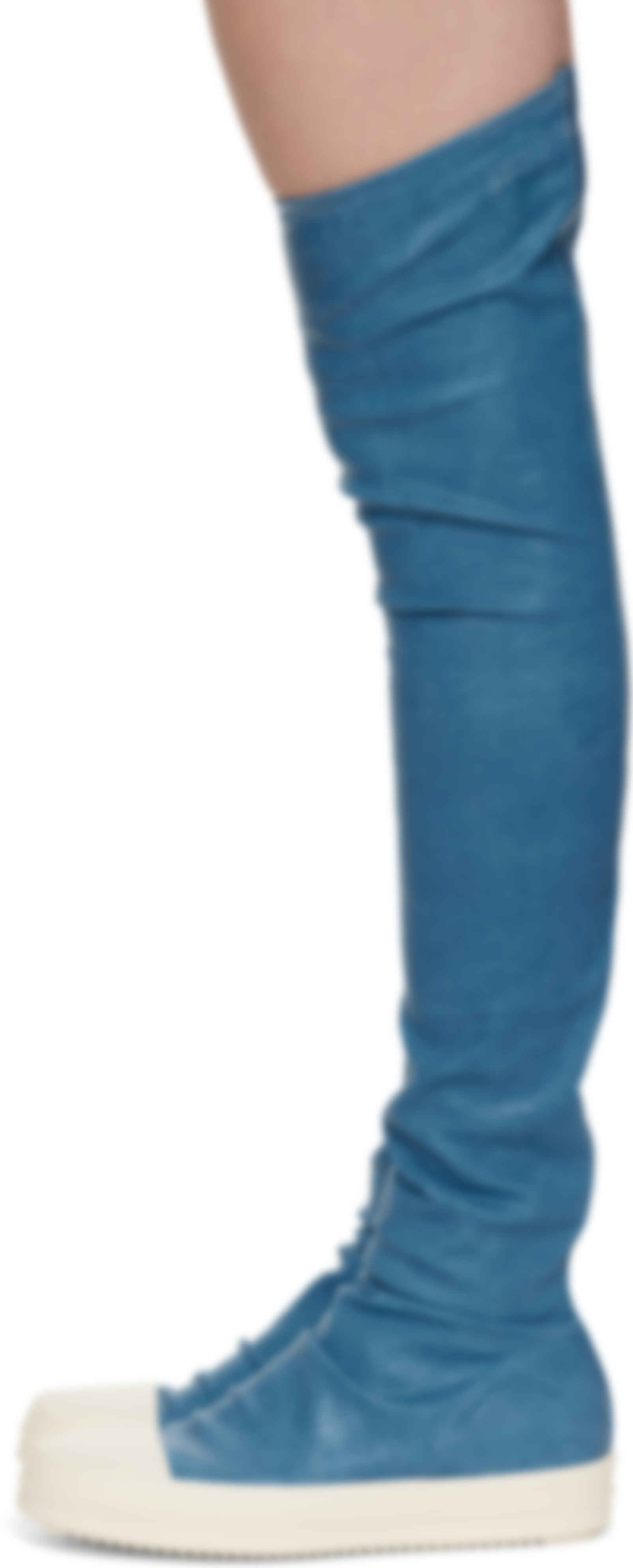 Blue Hollywood High Sock Sneaks Tall Boots