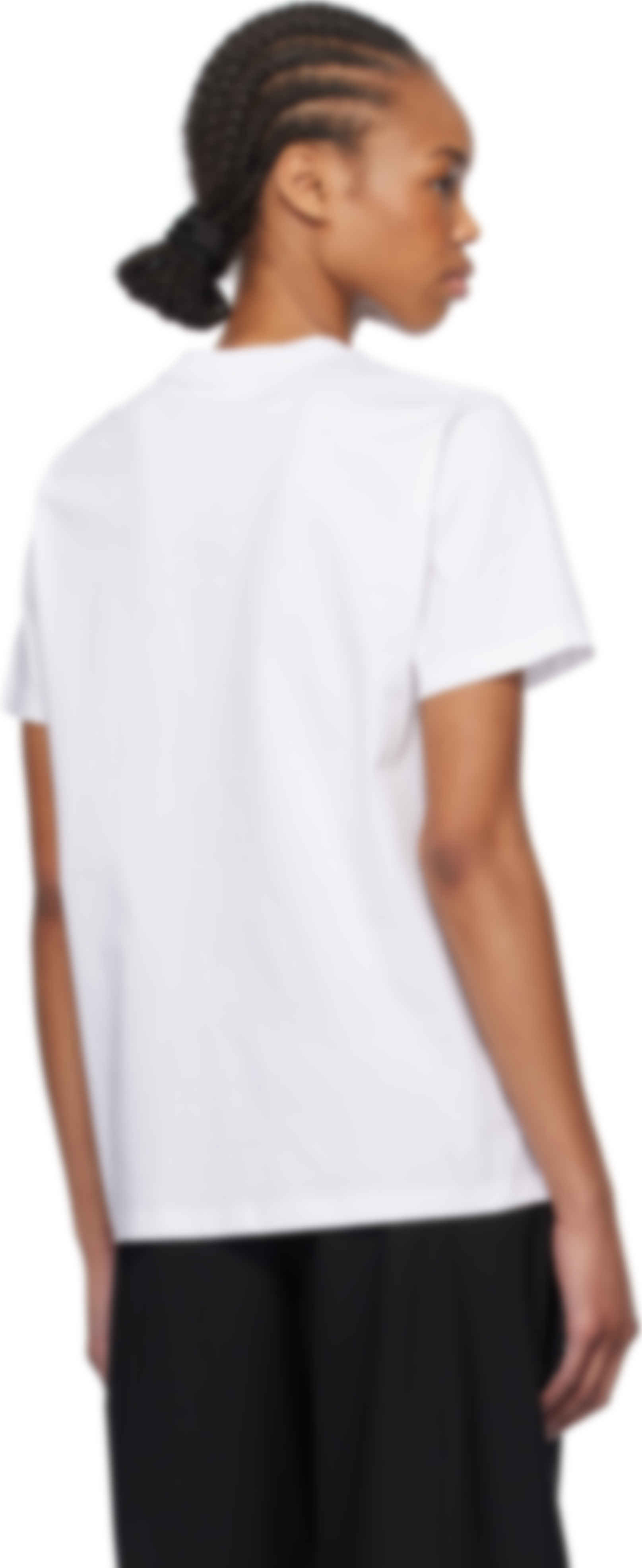 White Basic Jersey Kittens Relaxed T-shirt