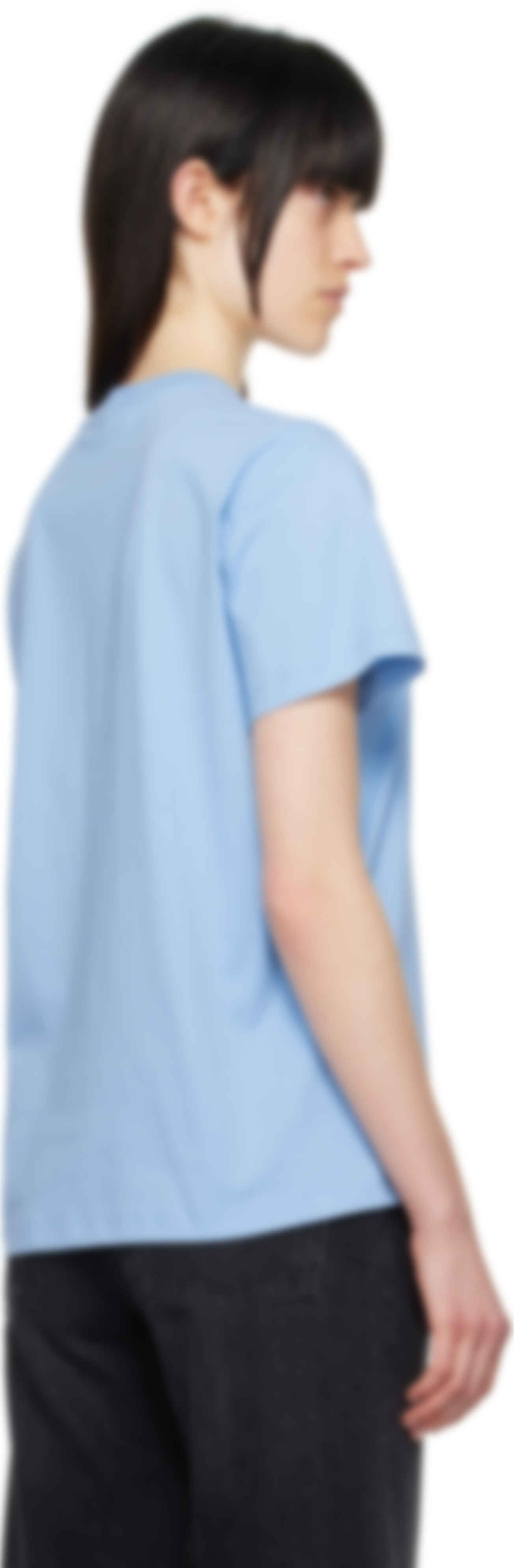 Blue Basic Jersey Tiger Relaxed T-shirt