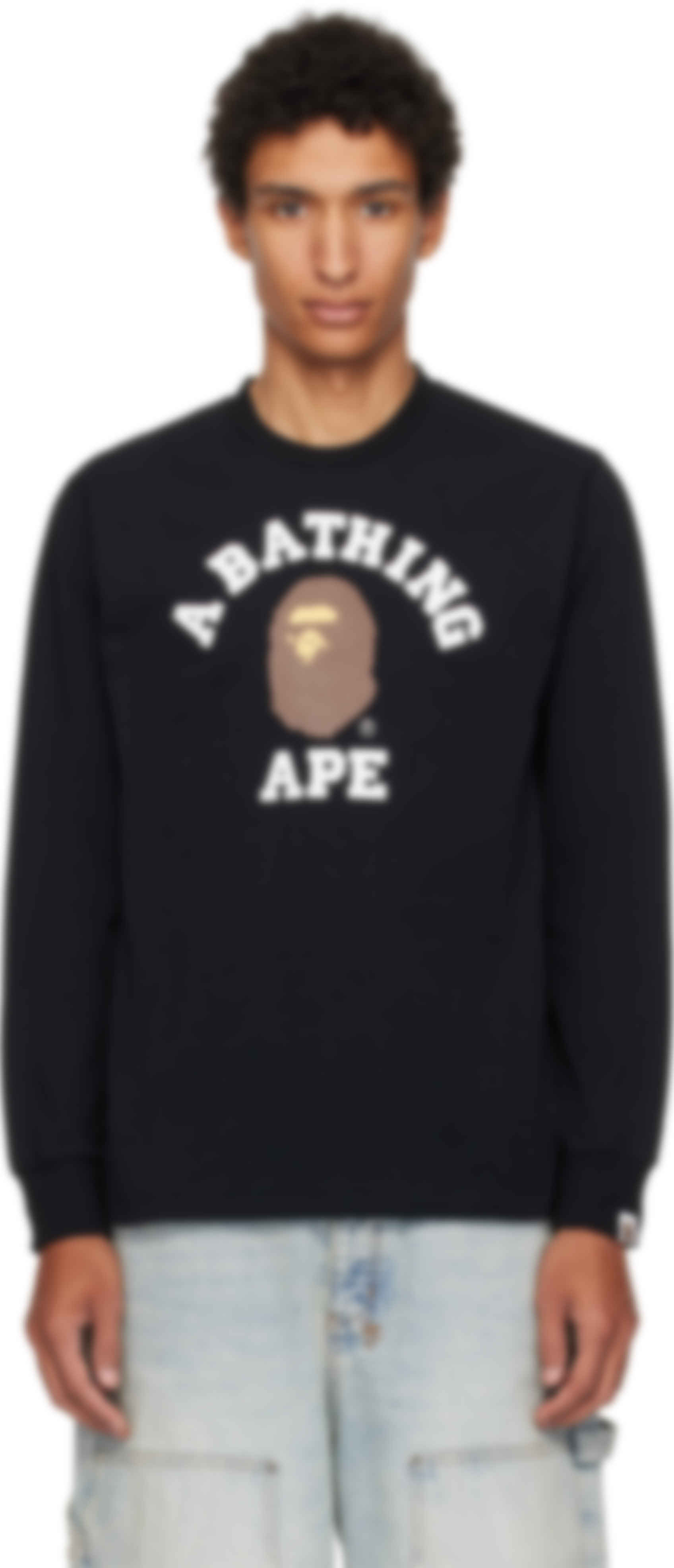 Black College LS T-shirt