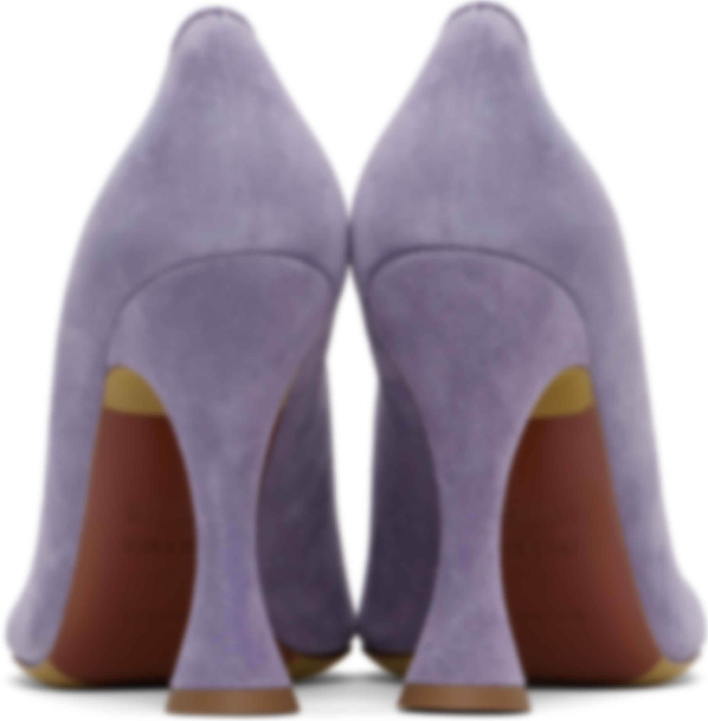 Purple Duck Suede Heels