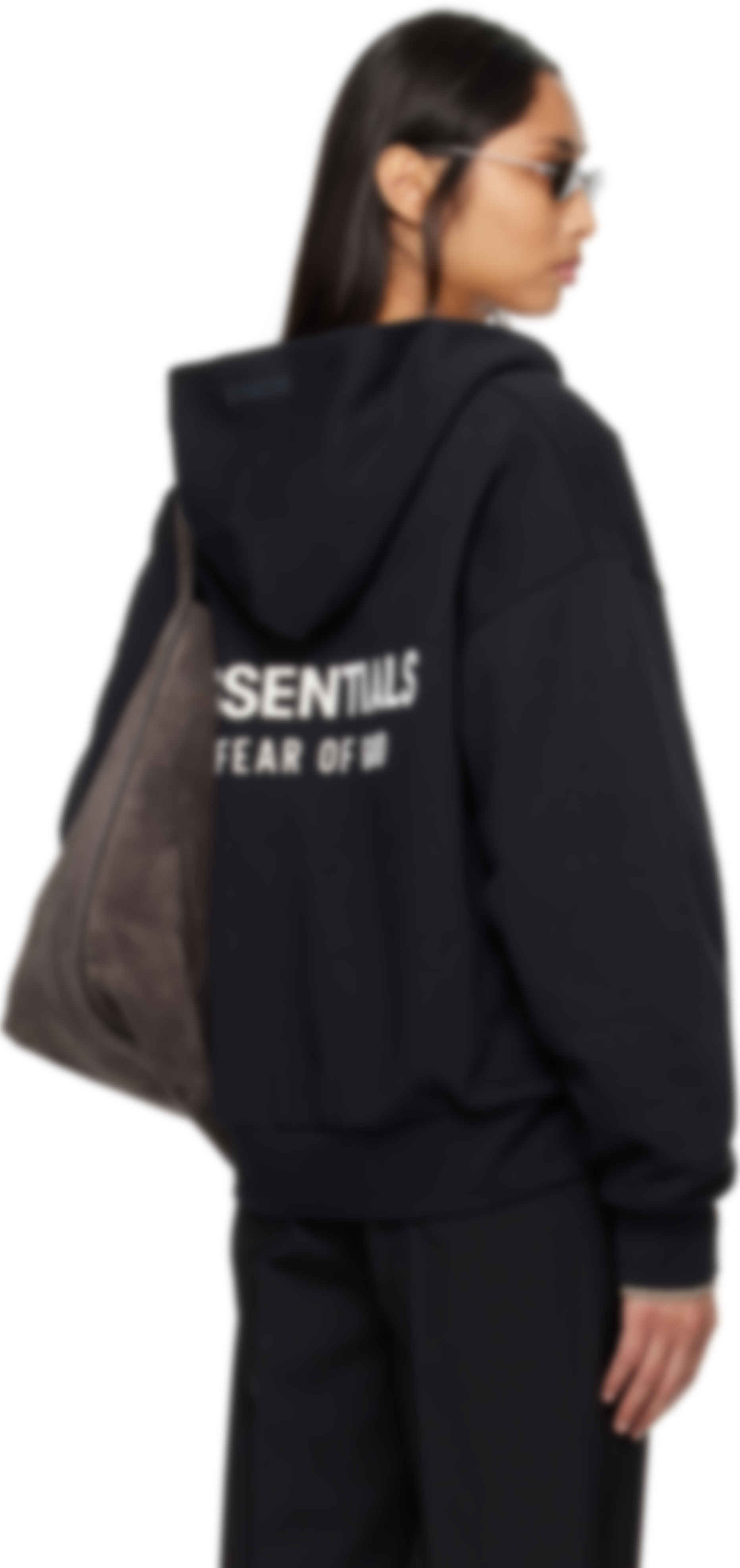 Black Classic Full Zip-Up Hoodie