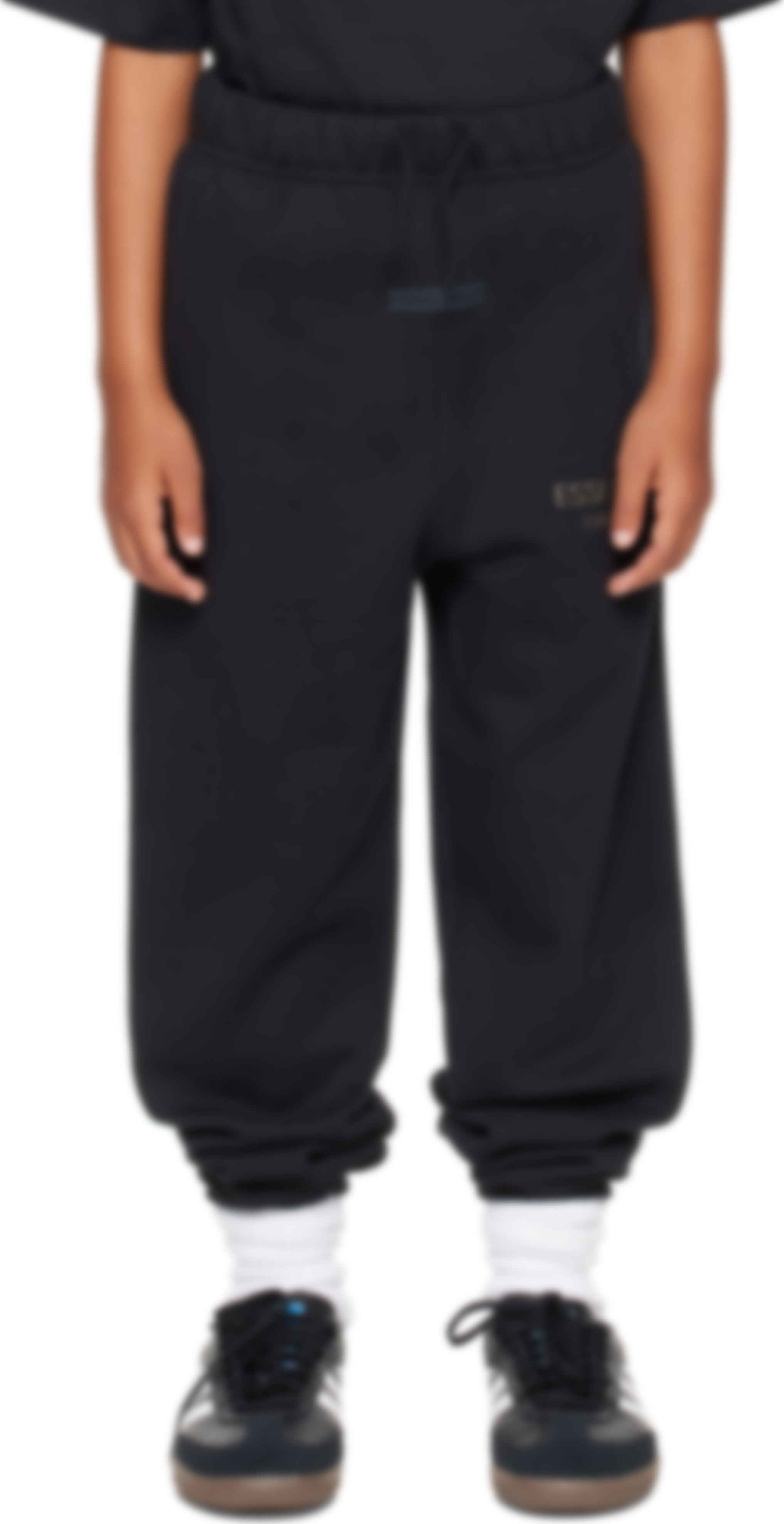 Kids Black Classic Fit Sweatpants