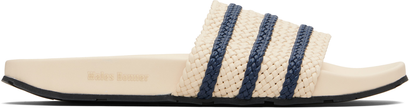 {en: } Off-White adidas Originals Edition Adilette Slides wonder white/wonder white/night indigo