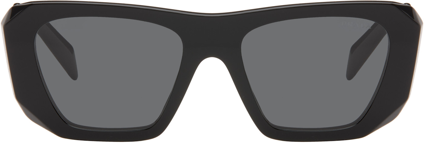 Black 'Prada Symbole' Sunglasses slate gray lenses