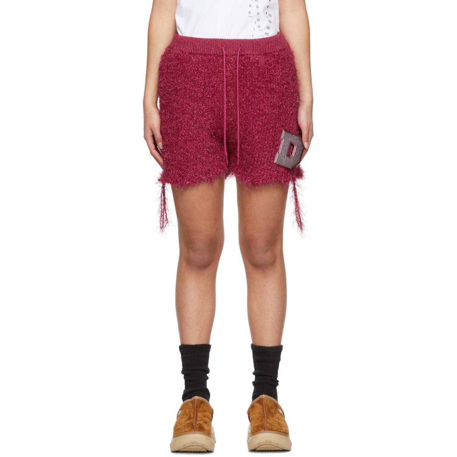 doublet Pink Metal Letter Shorts