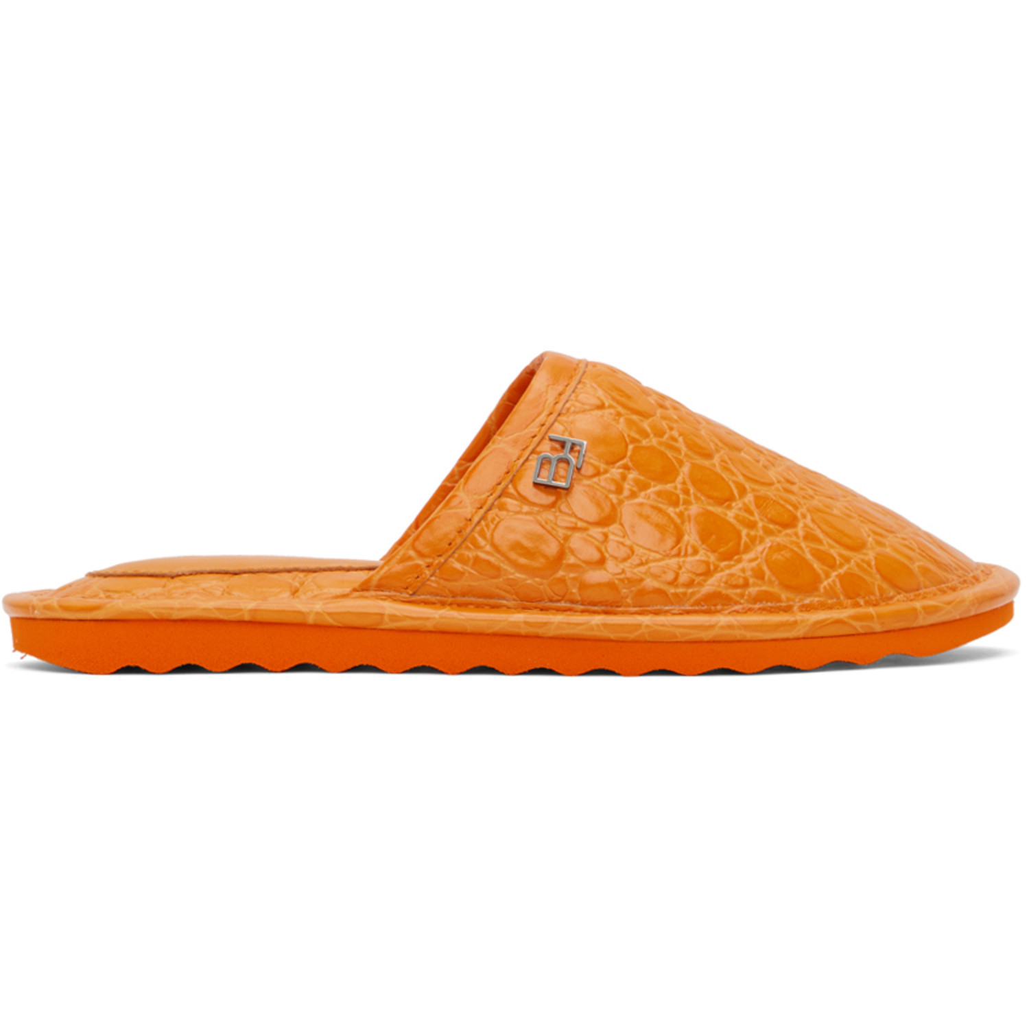 BY FAR Orange Larry Slippers