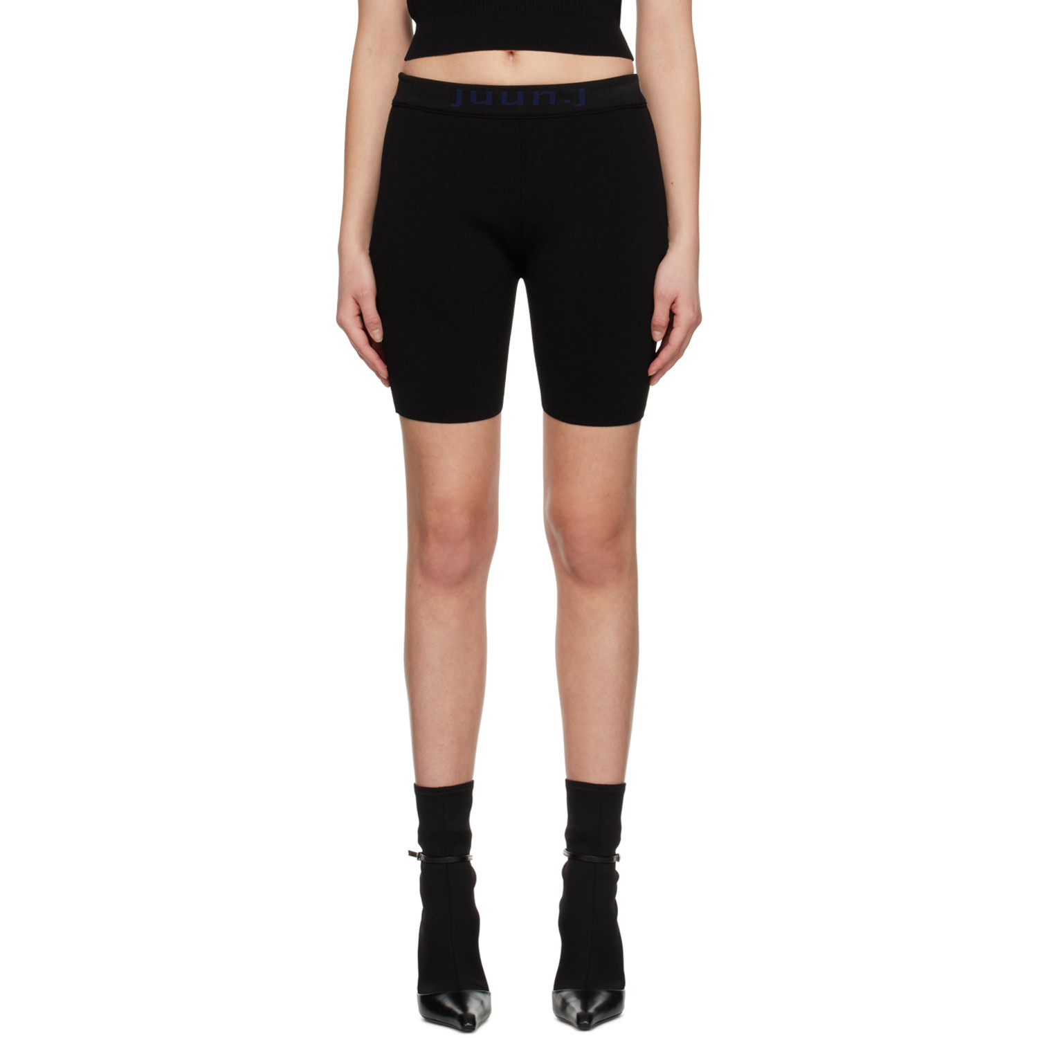 Juun.J Black Bicycle Shorts
