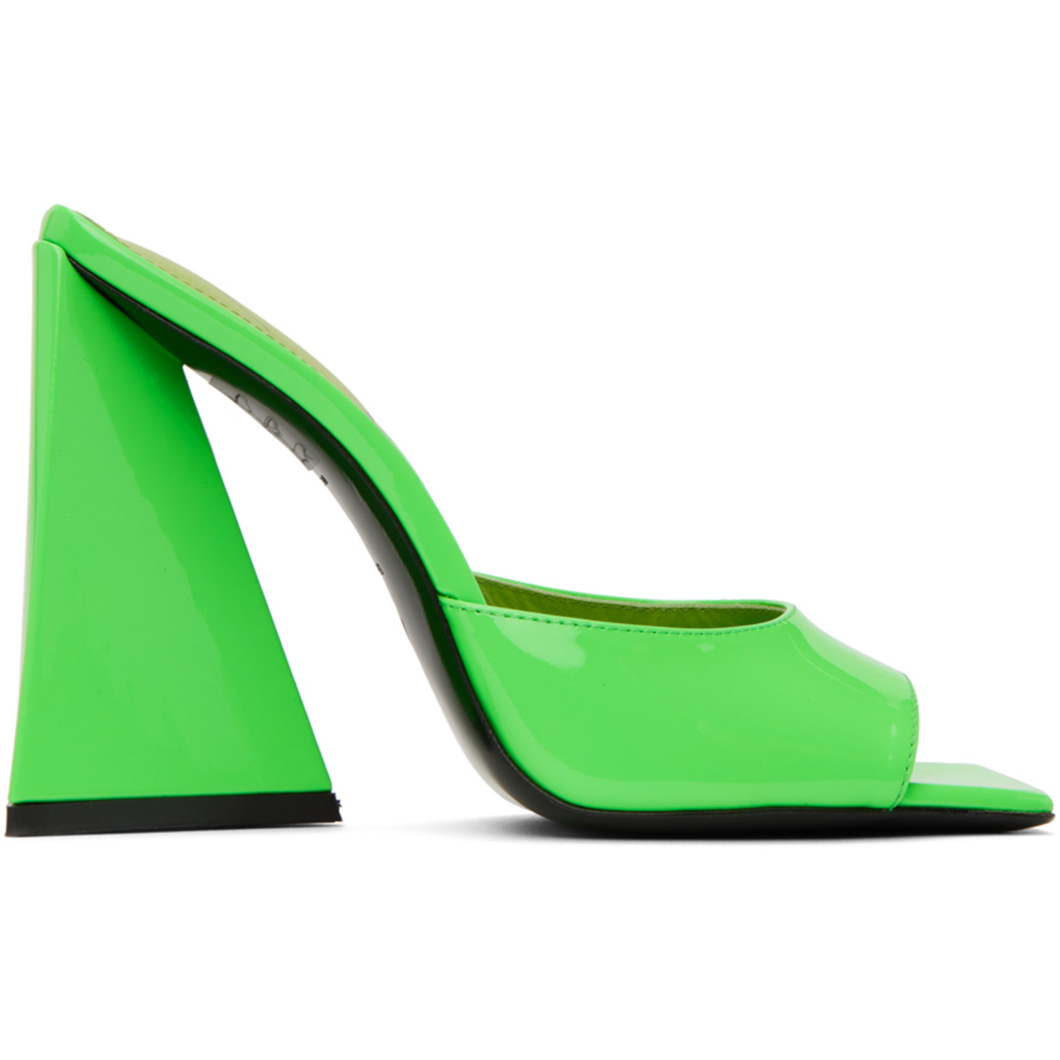 The Attico Green Devon Heeled Sandals