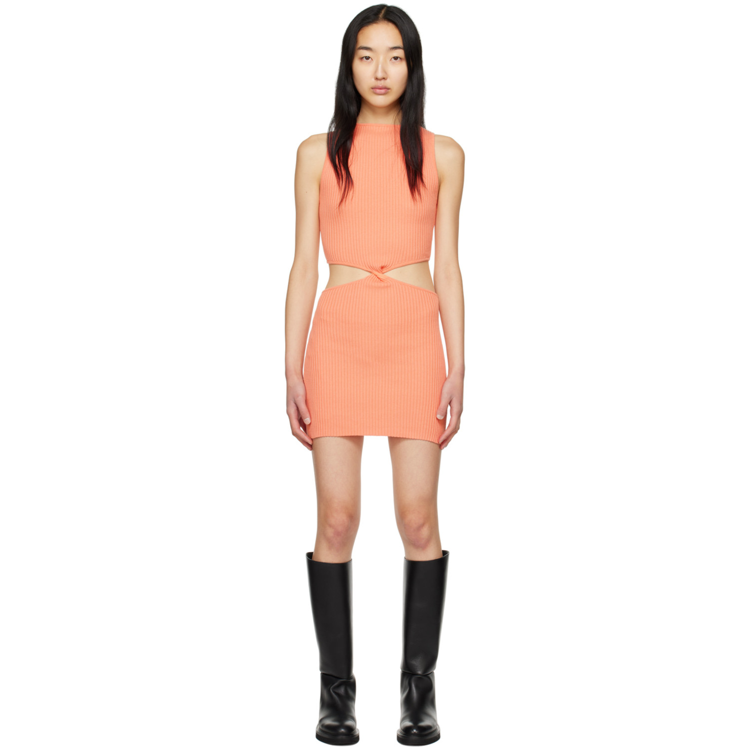 ANNA QUAN Orange Lottie Minidress