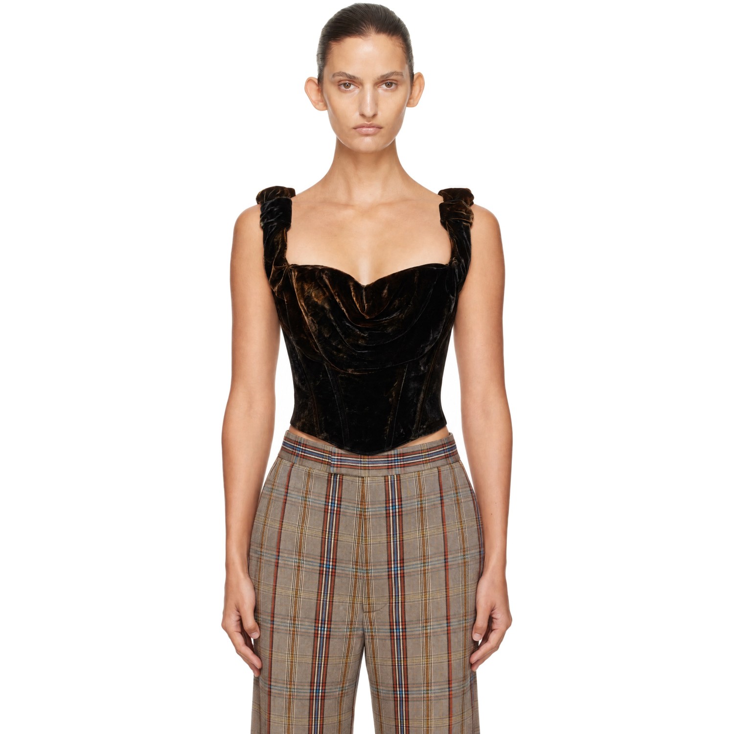 Vivienne Westwood Black & Green Sunday Corset Top