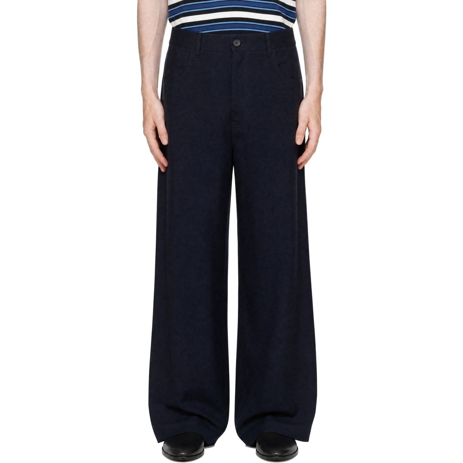 Marni Navy Wool Trousers