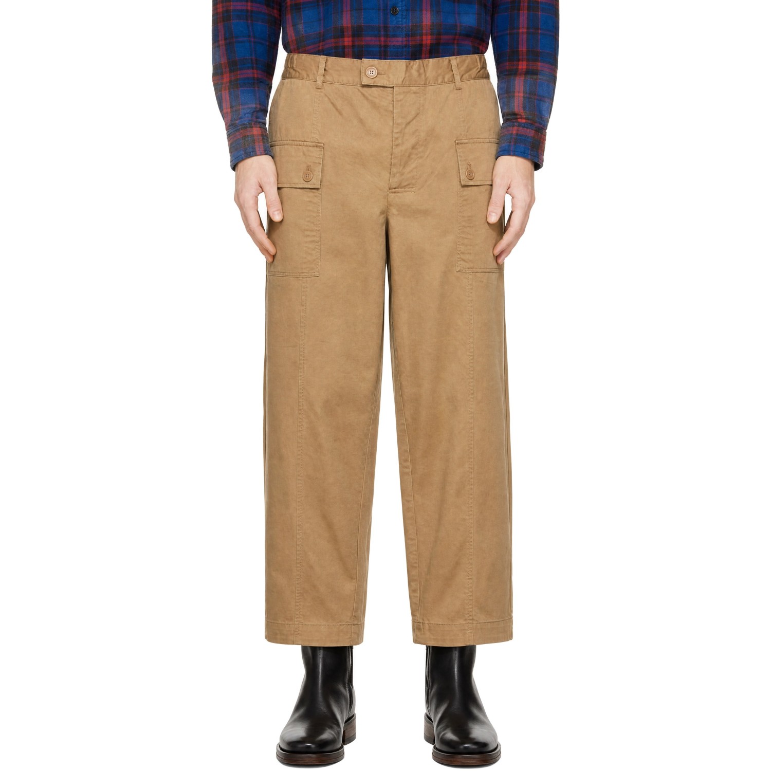 Barbour Tan Maison Kitsuné Edition Cotton Cargo Pants
