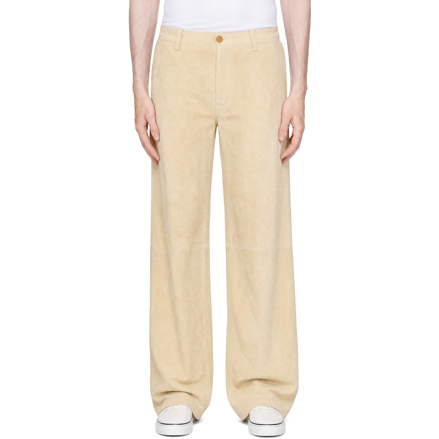 Marni Yellow Pyramid Suede Pants
