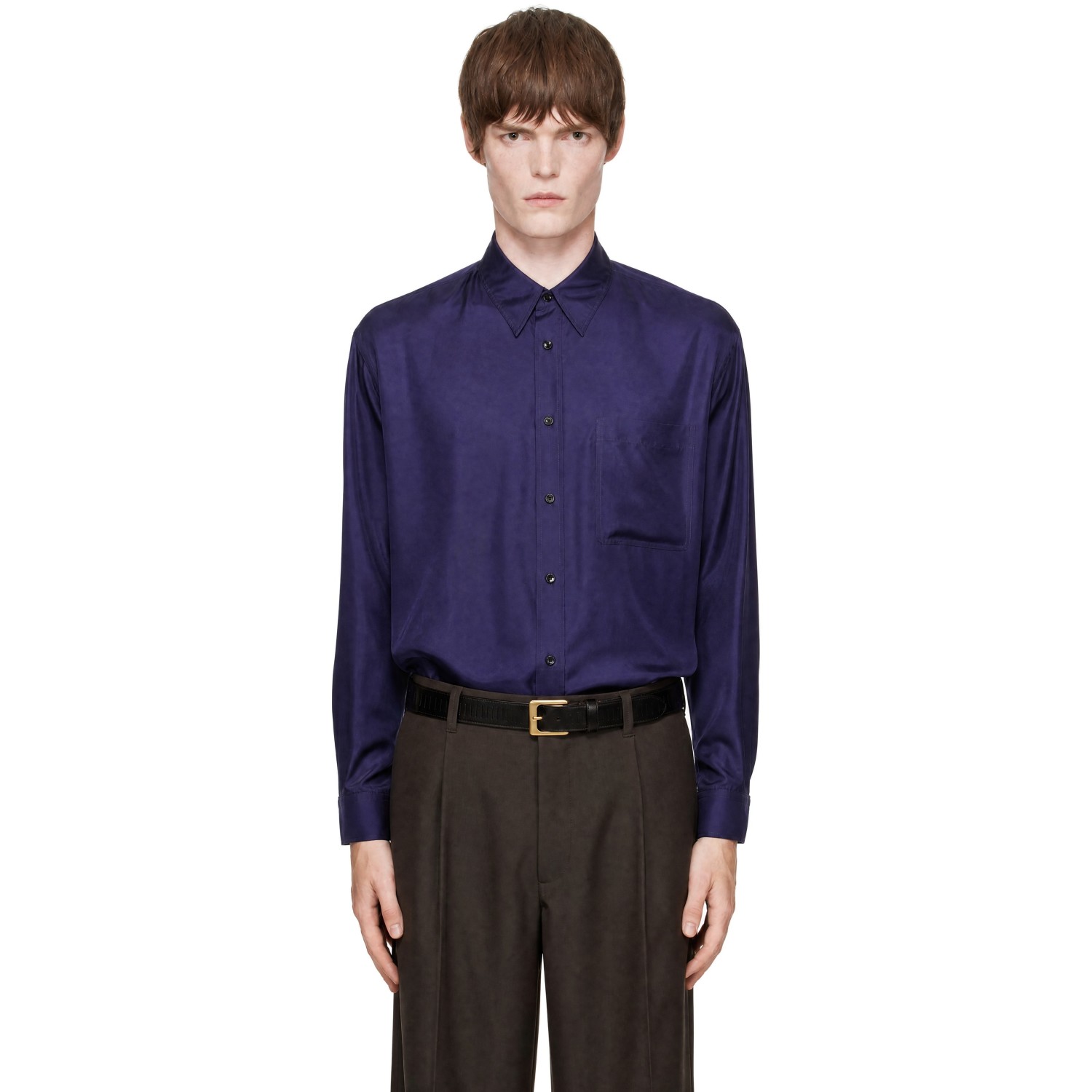 LEMAIRE Purple Loose Shirt
