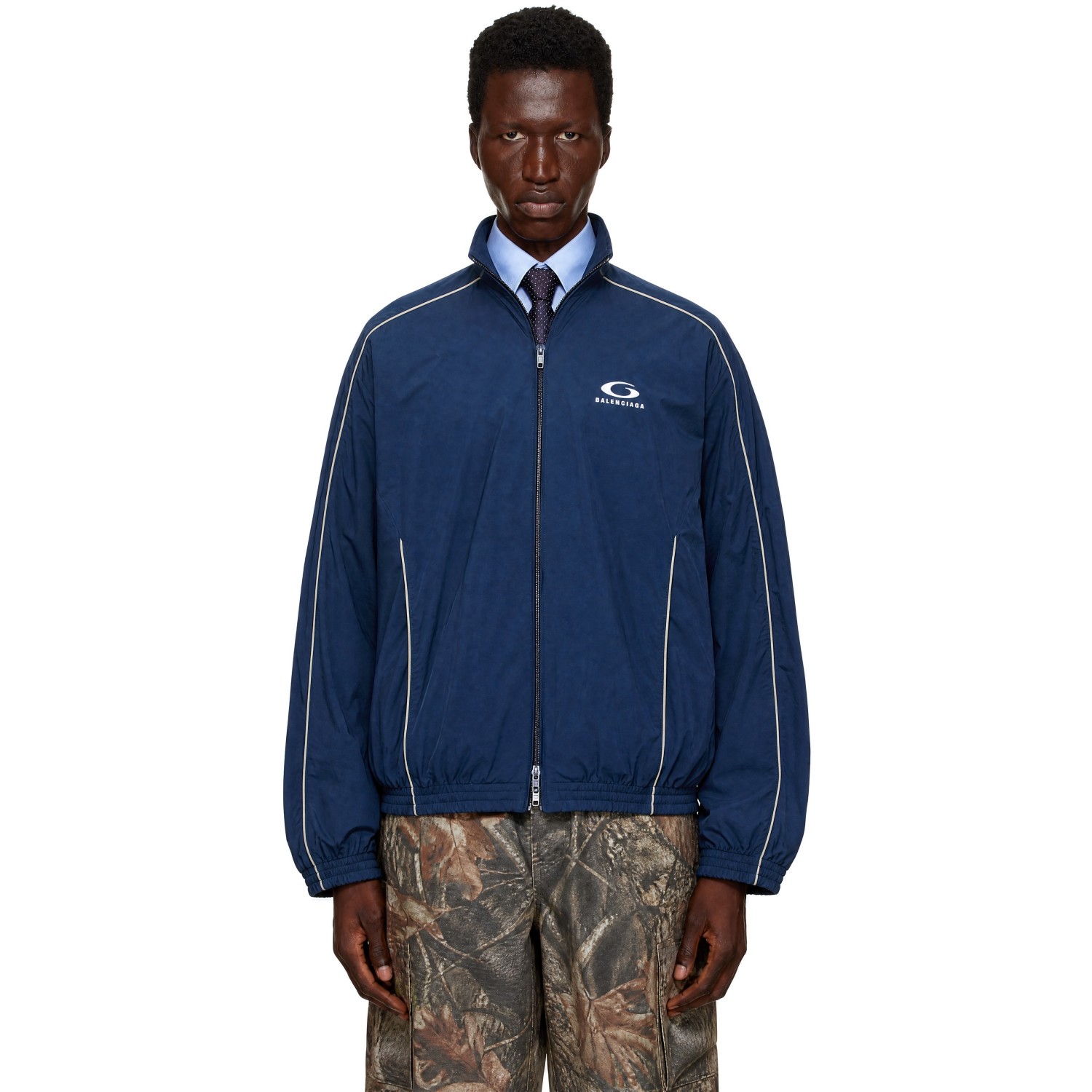 Balenciaga Navy Tracksuit Jacket