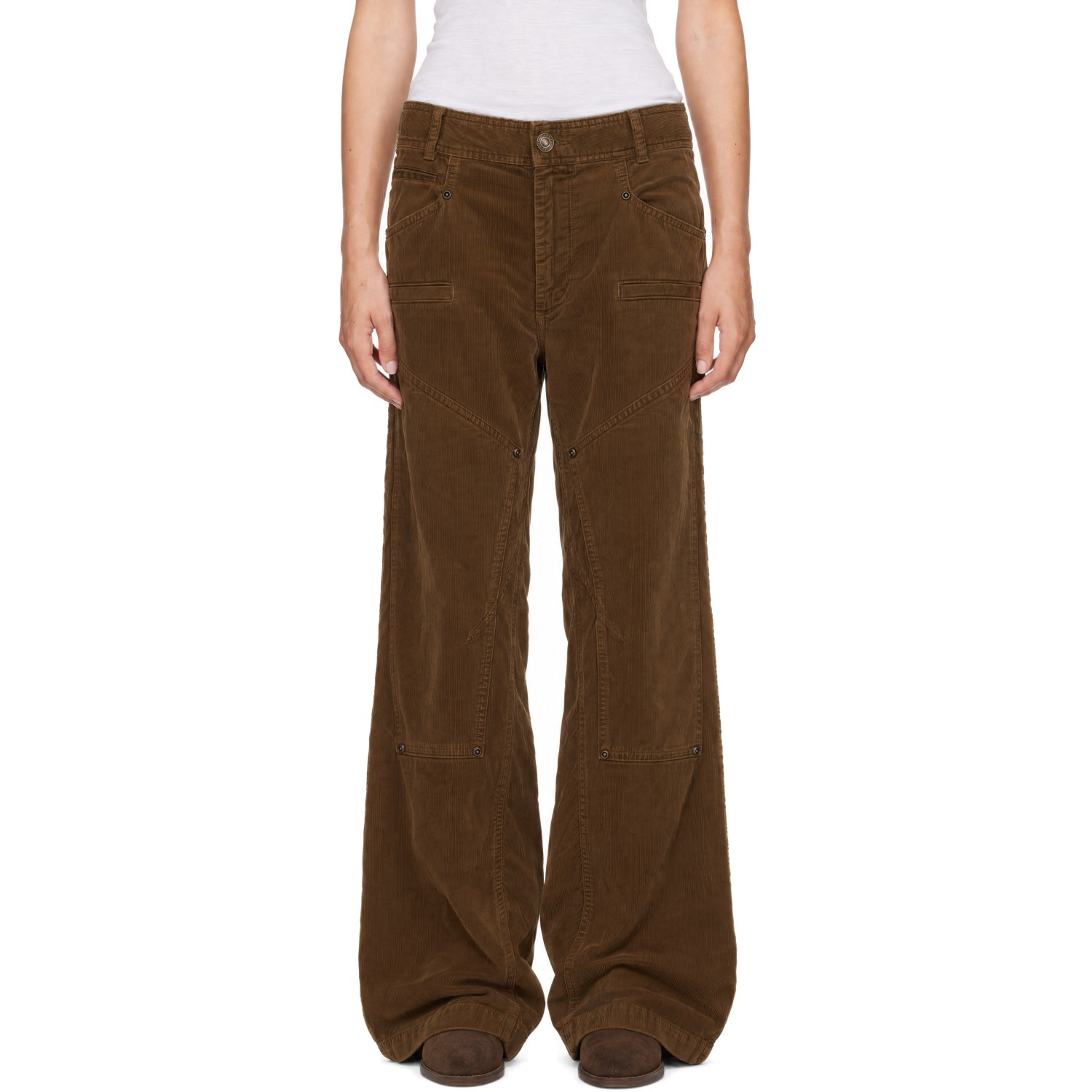 Isabel Marant Khaki Emmi Trousers