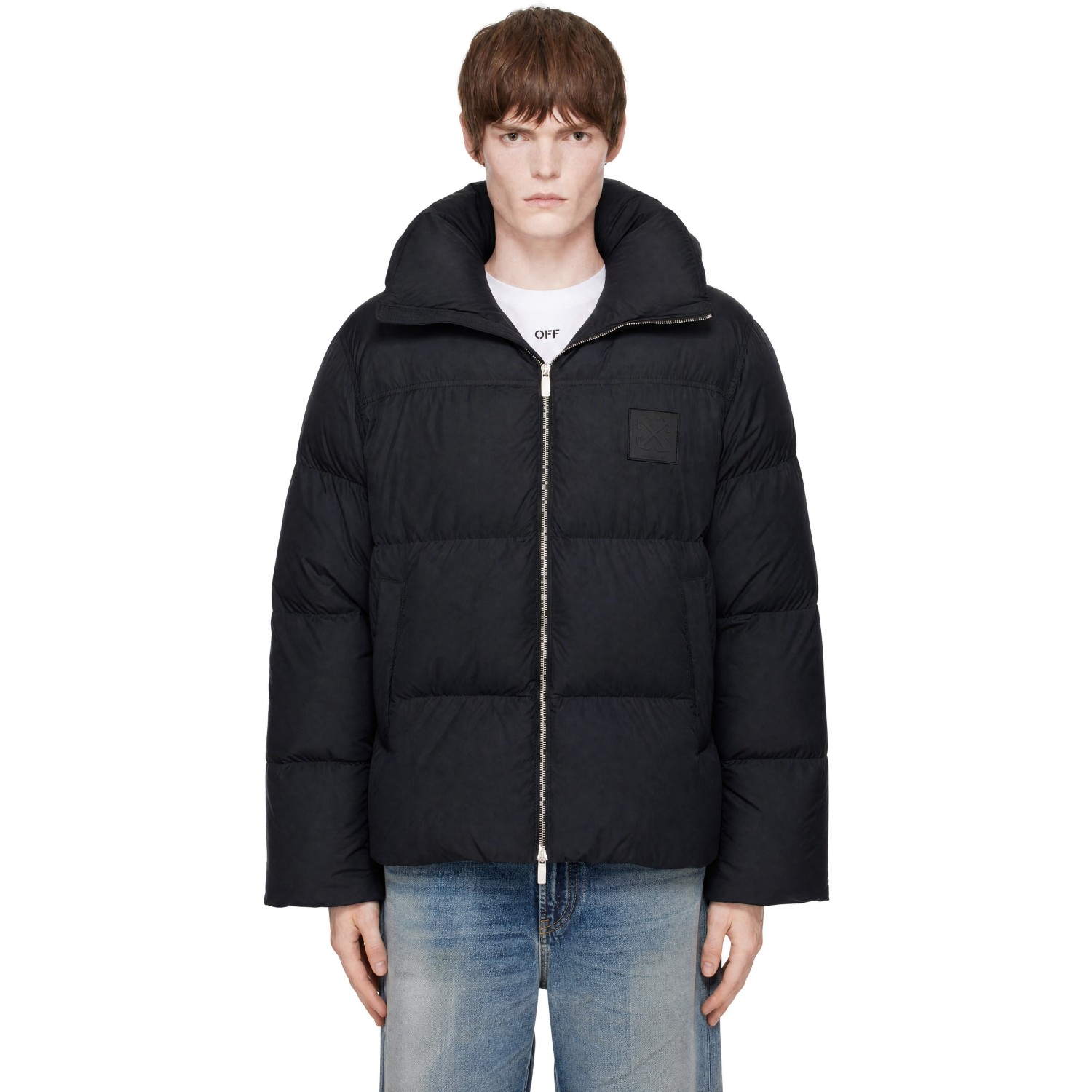 Off-White Black Patch Arrow Down Jacket