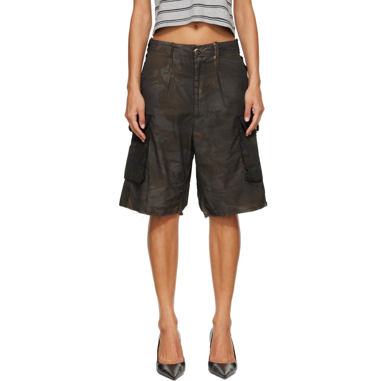 Prototypes Brown Overdyed New Camo Shorts