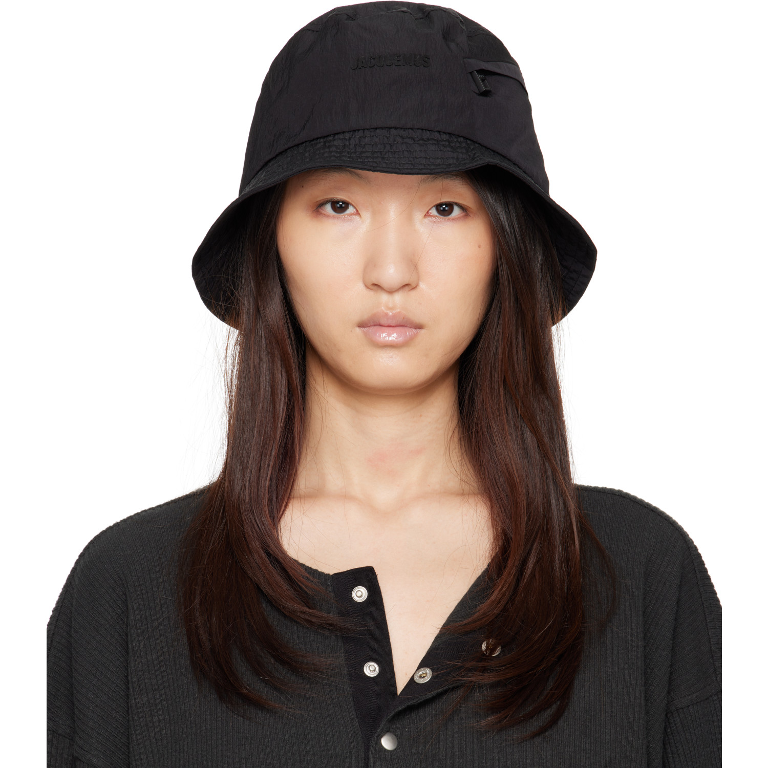 JACQUEMUS Black 'The Nylon' Bucket Hat