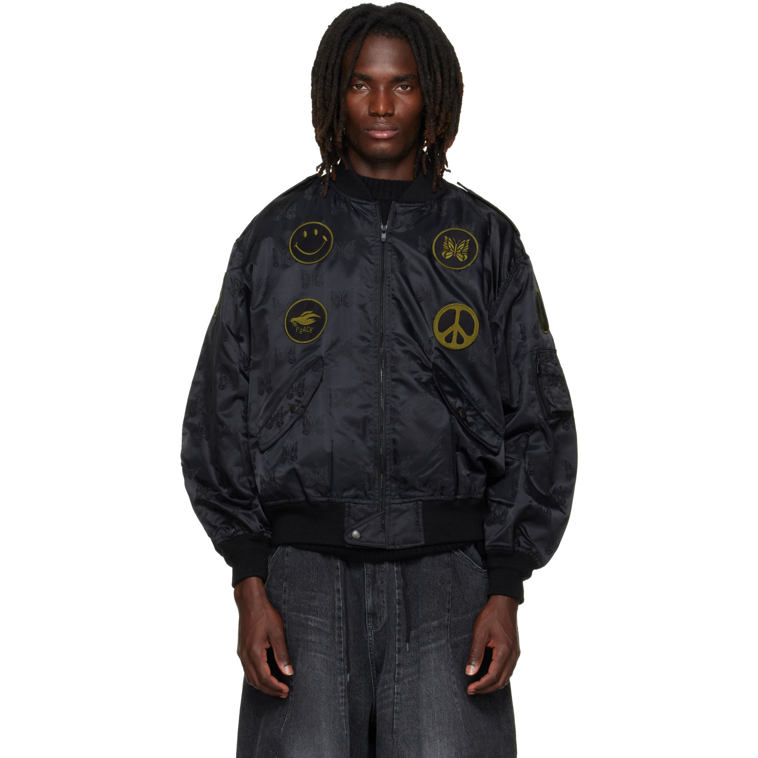NEEDLES Black L2-B Bomber Jacket