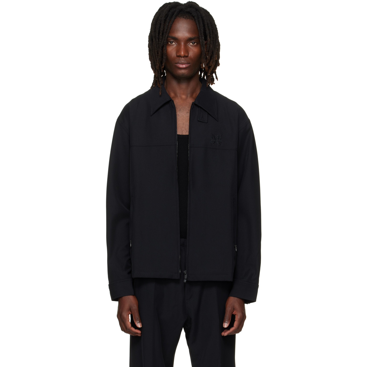 NEEDLES Black Cavalry Twill Sport Jacket