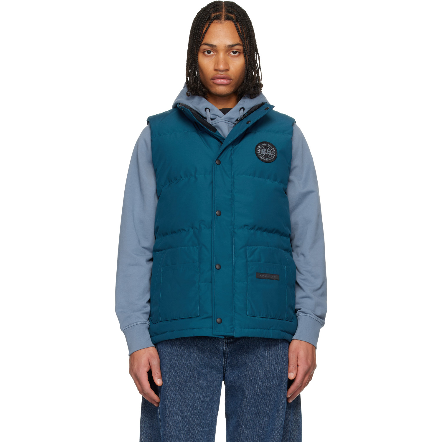 Canada Goose Blue 'Black Label' Freestyle Crew Down Vest