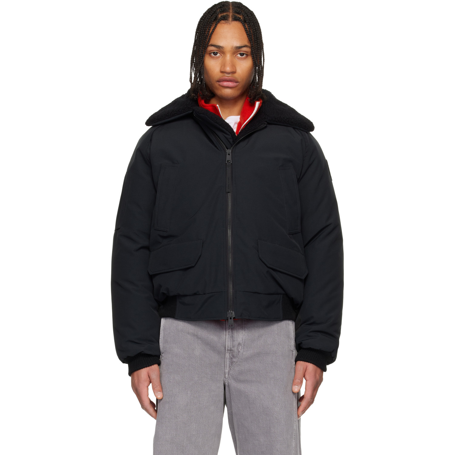 Canada Goose Black Chilliwack Aviator Bomber Down Jacket
