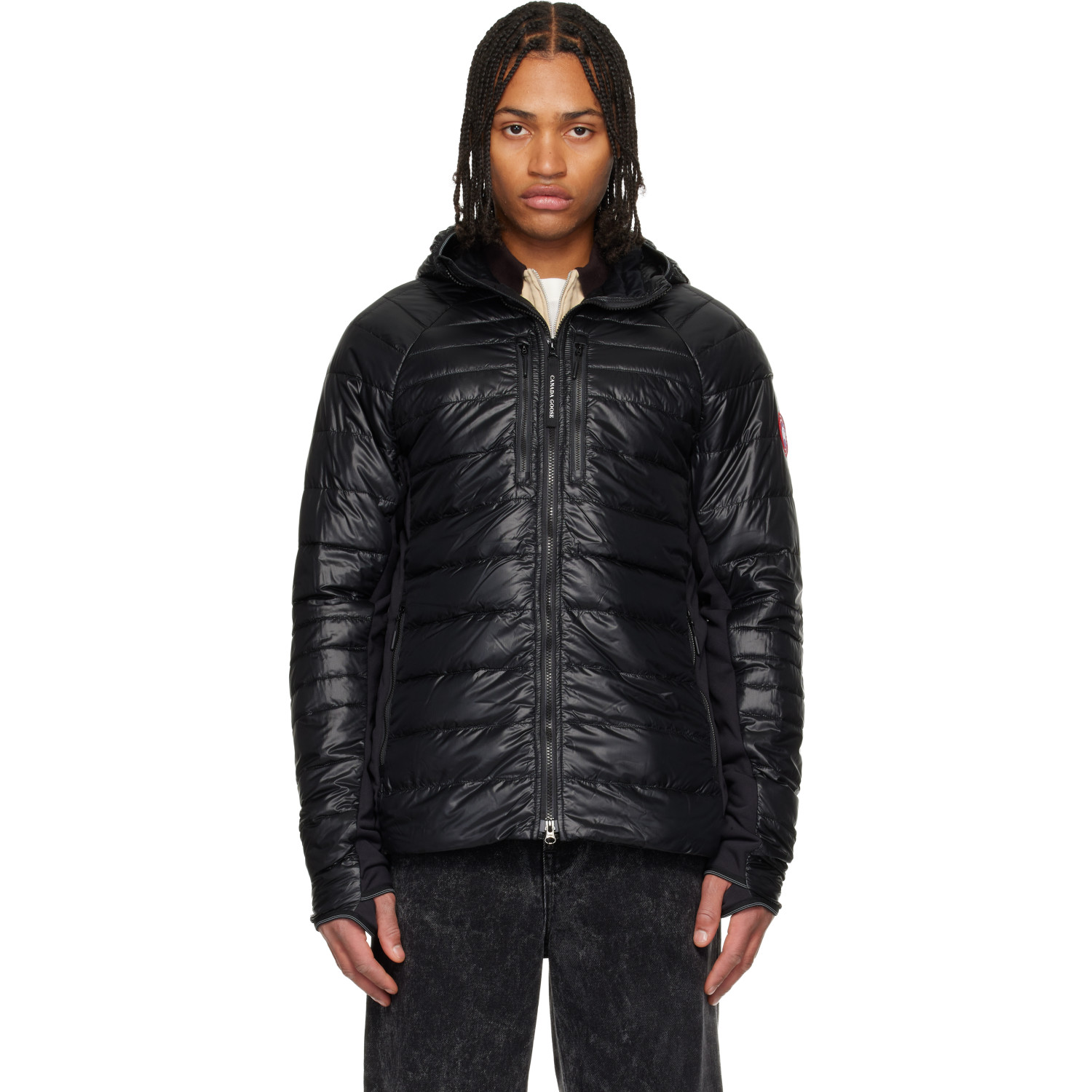 Canada Goose Black HyBridge Lite Hooded Down Jacket