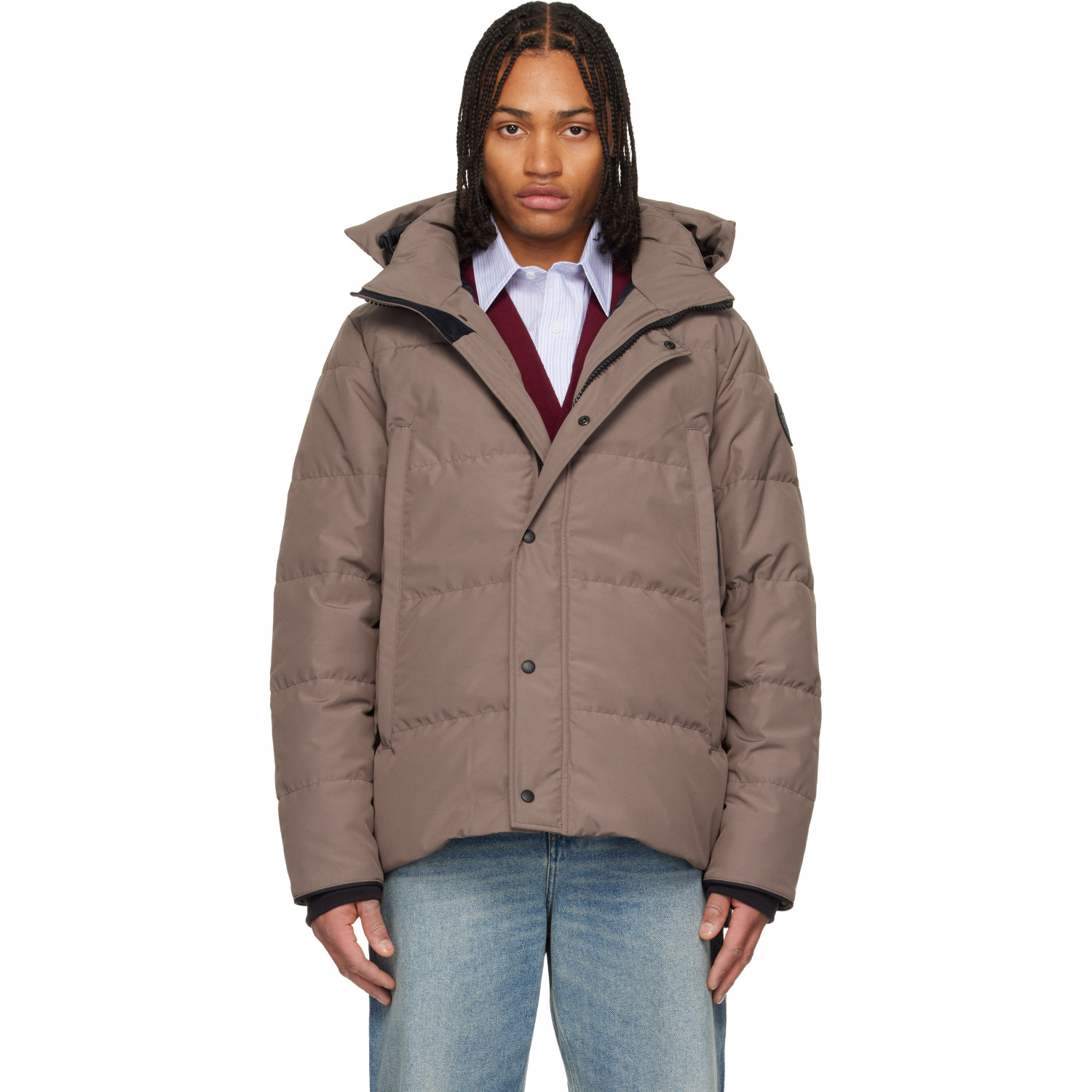 Canada Goose Taupe 'Black Label' Wyndham Down Jacket