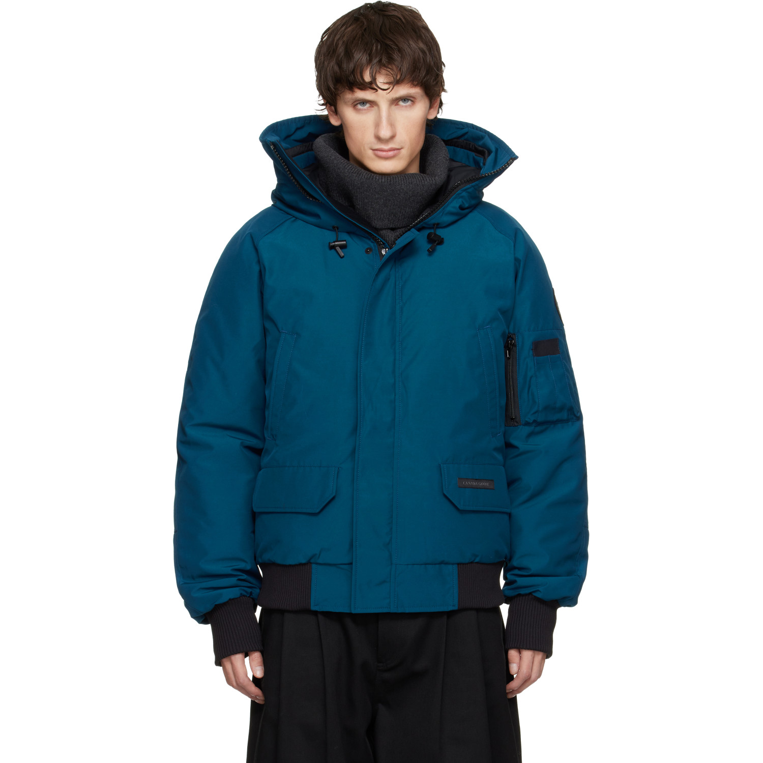 Canada Goose Blue 'Black Label' Chilliwack Bomber Down Jacket