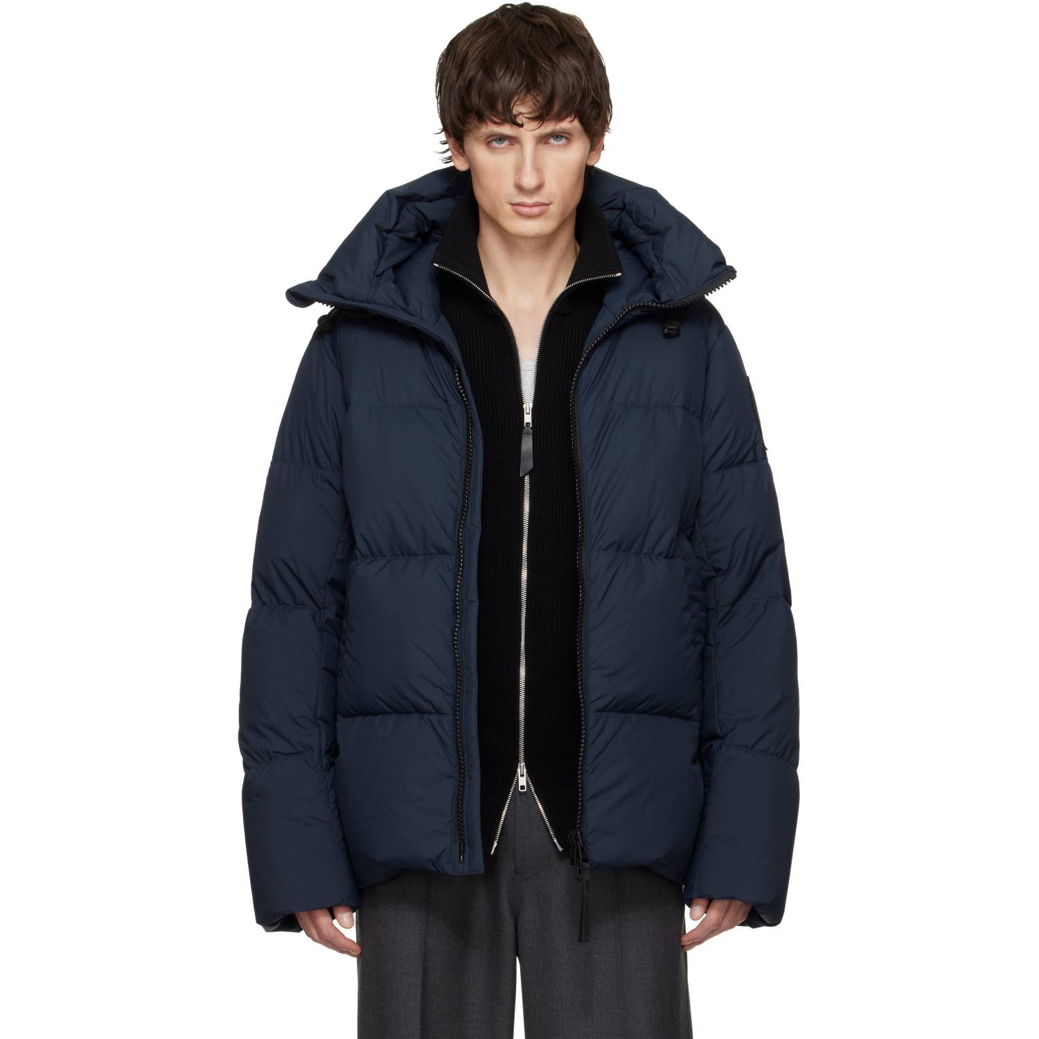 Canada Goose Navy 'Black Label' Crofton Puffer EnduraLuxe Down Jacket