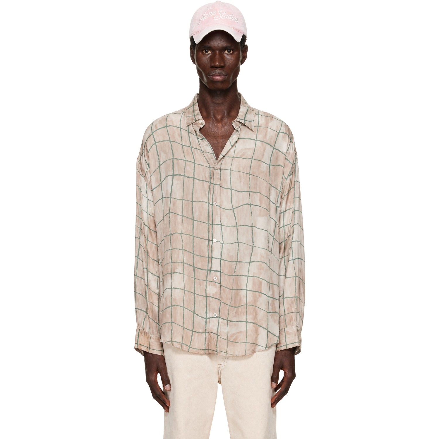 Acne Studios Pink Checkered Shirt