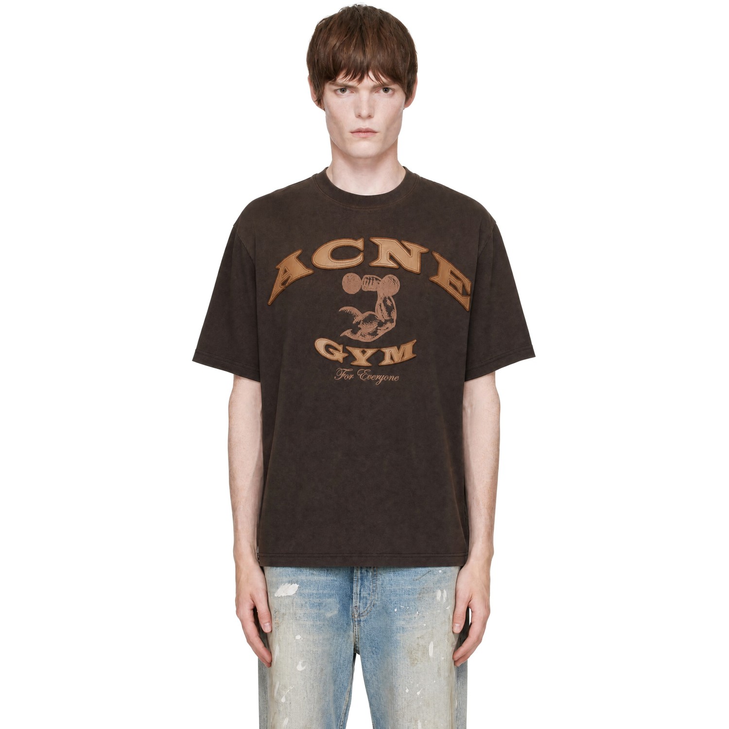 Acne Studios Brown Logo T-shirt