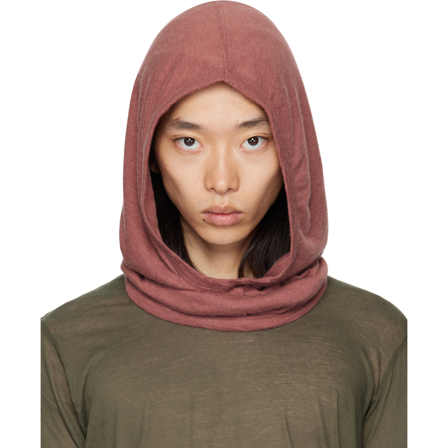 Rick Owens Pink Concordians Knit Hood