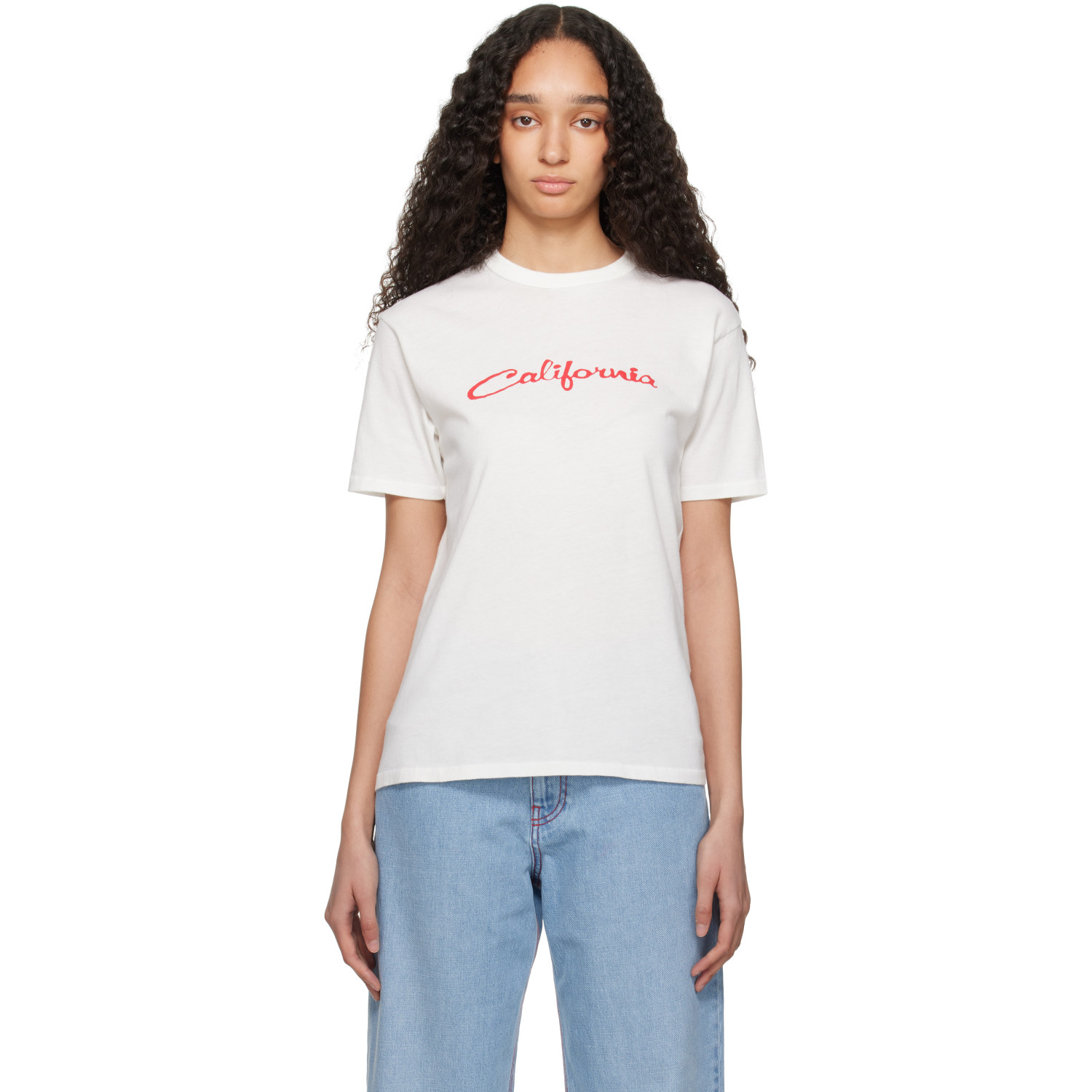 ERL White 'California' Signature T-Shirt