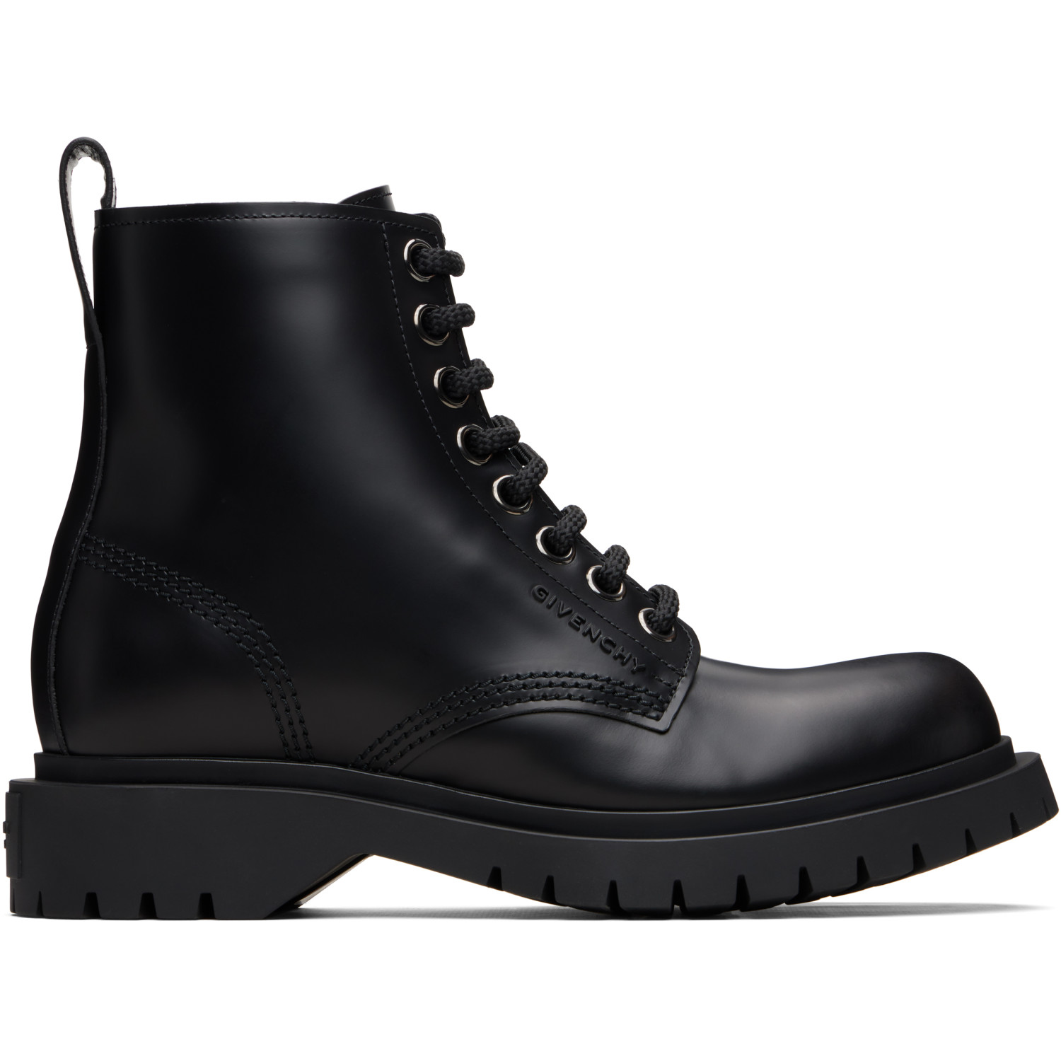 Givenchy Black Lace Up Boots