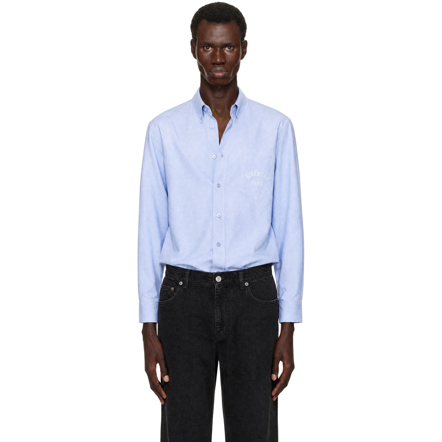 Givenchy Blue Classic Fit Button Down Shirt