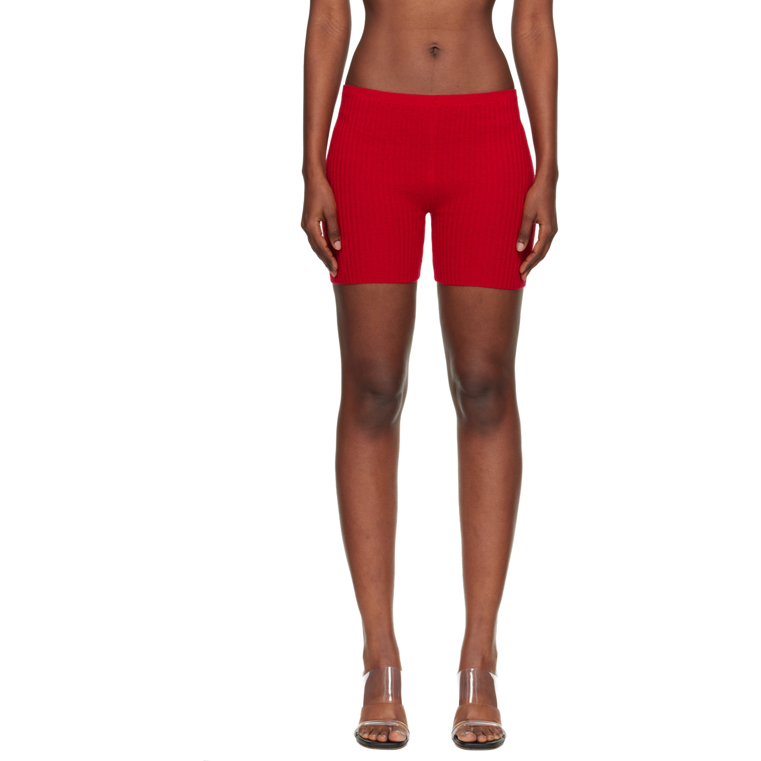 Judy Turner Red Biker Shorts