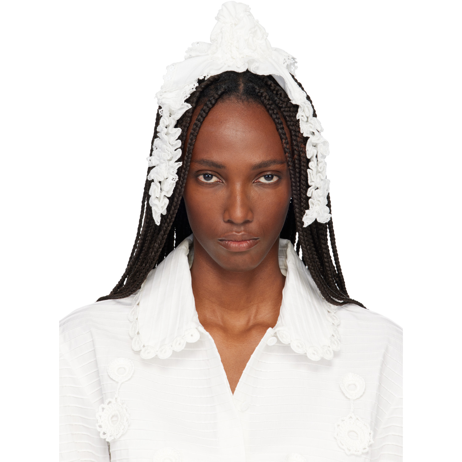 Róisín PIERCE Off-White Women Swirl Shoot Woven Hair Clip